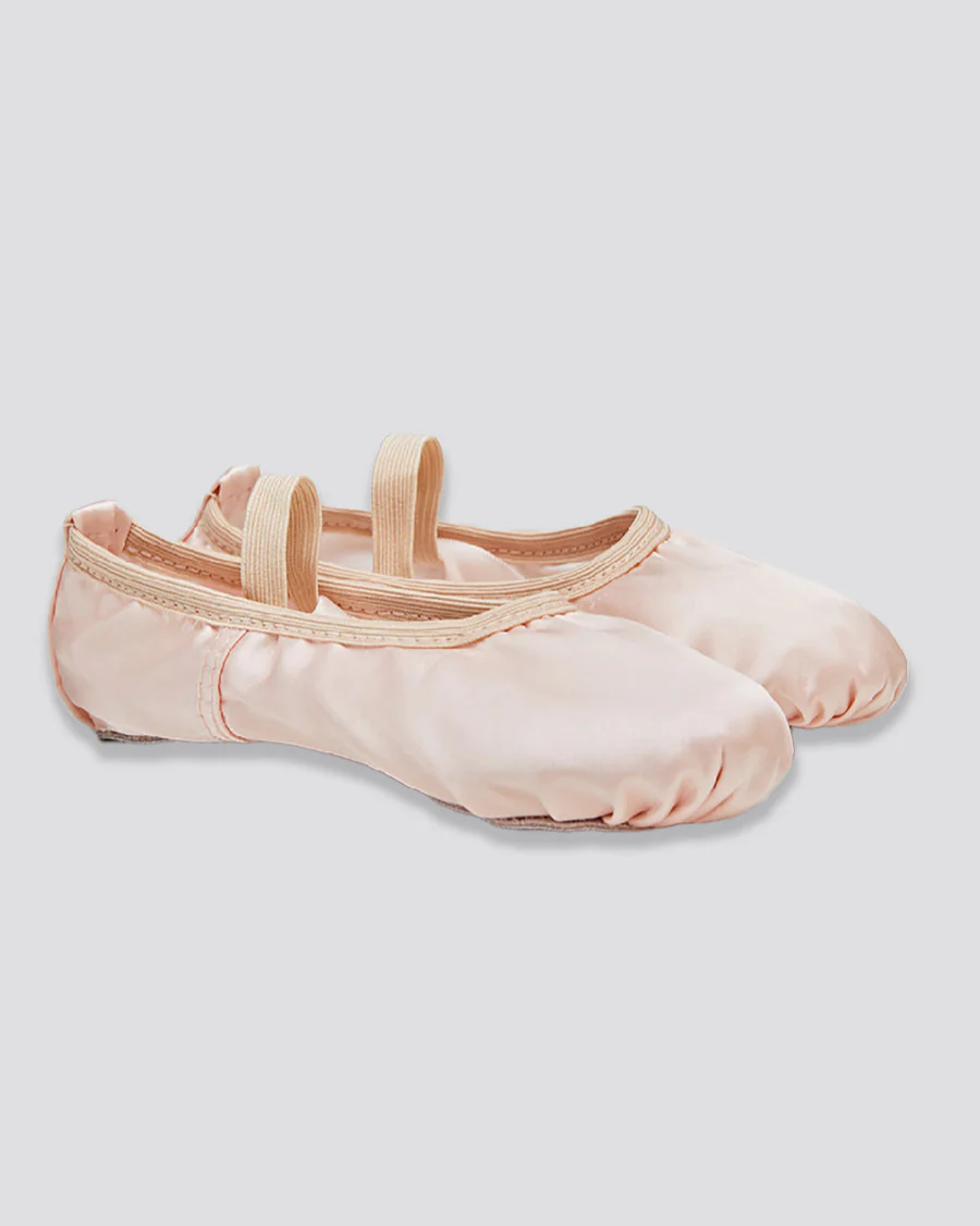 Kids Satin Ballet Shoe with Ribbon - Image 2