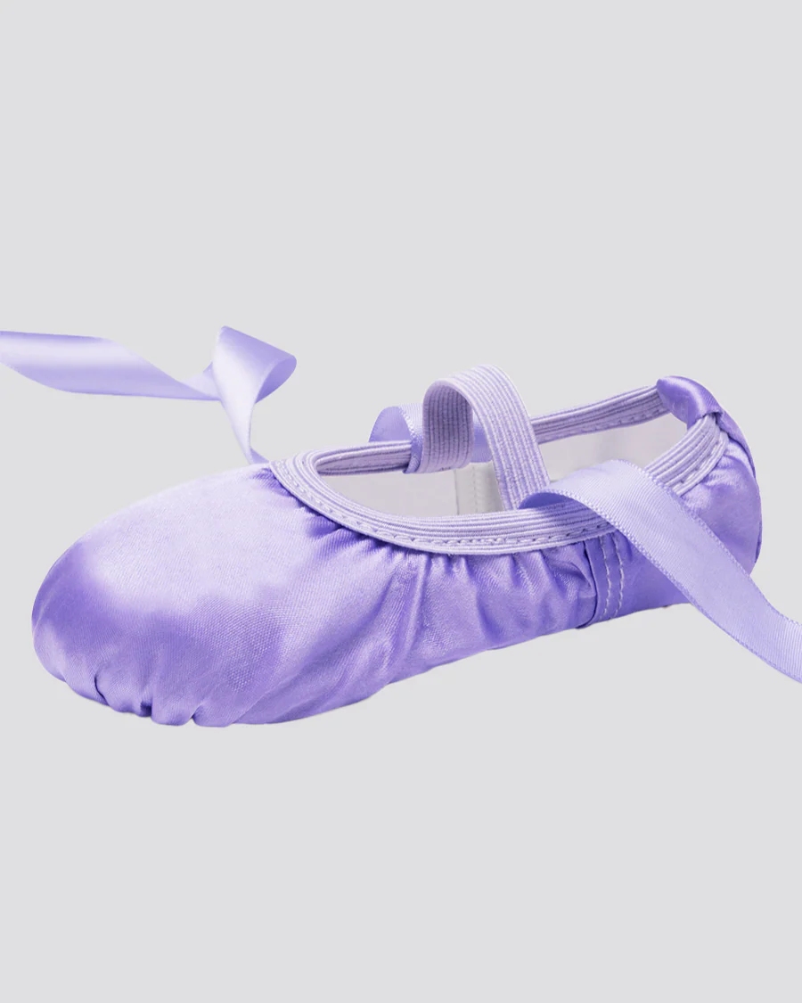 Kids Satin Ballet Shoe with Ribbon - Image 5
