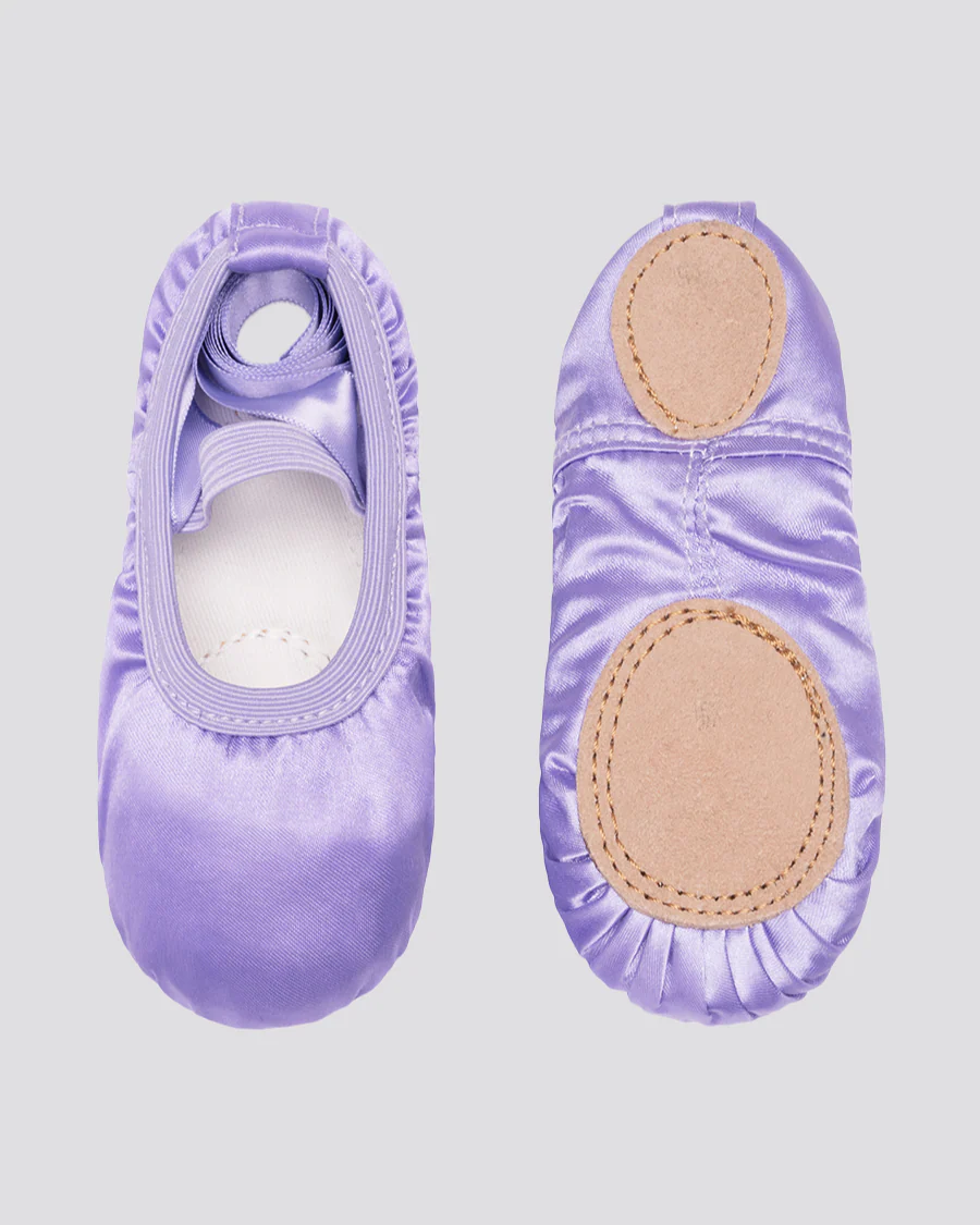 Kids Satin Ballet Shoe with Ribbon - Image 6