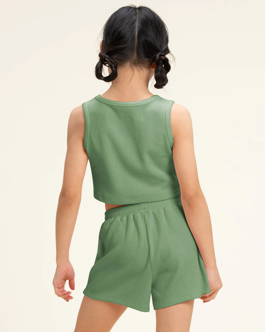 Girls Tank & Short Summer Outfit Set - Image 2