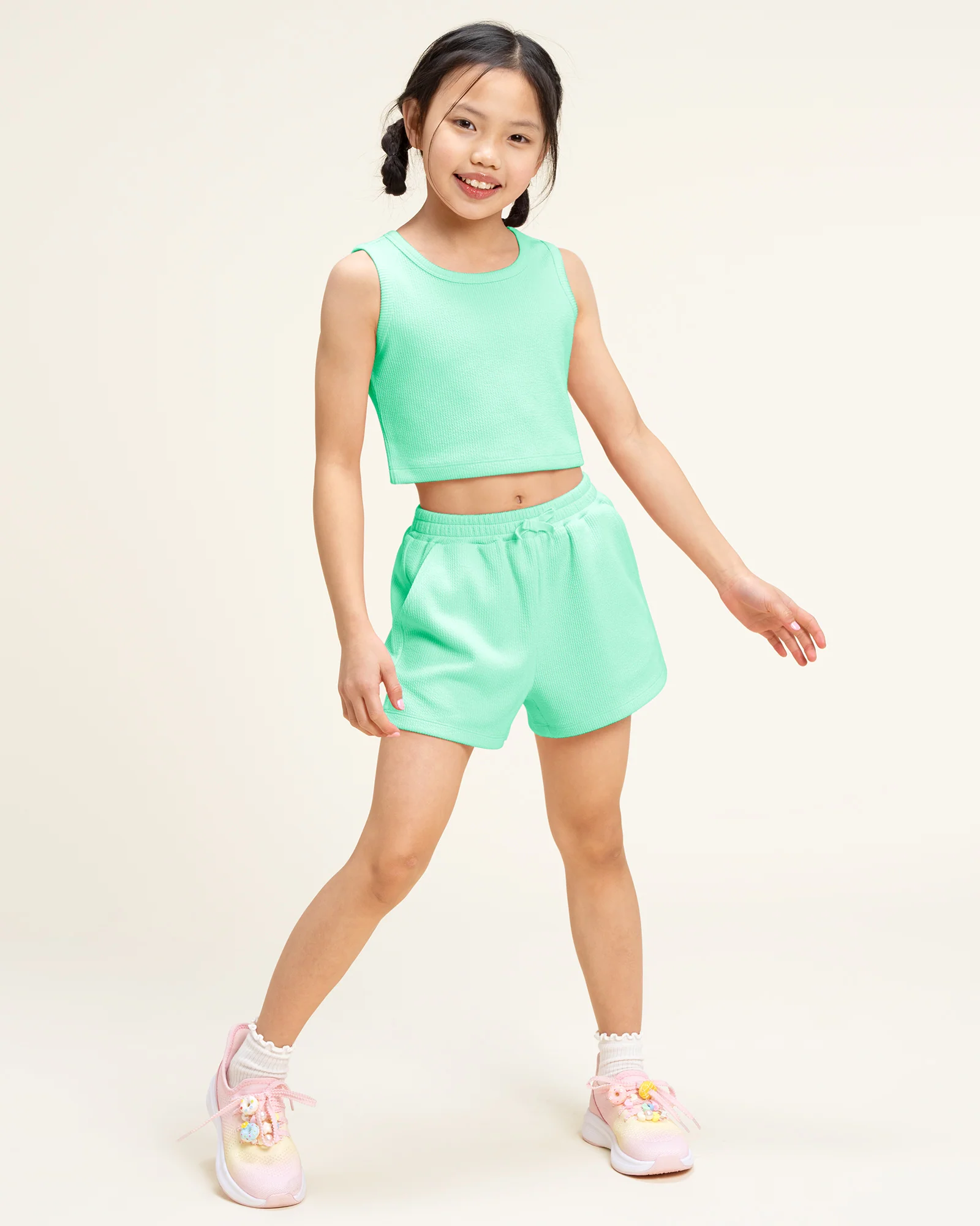 Girls Tank & Short Summer Outfit Set - Image 3