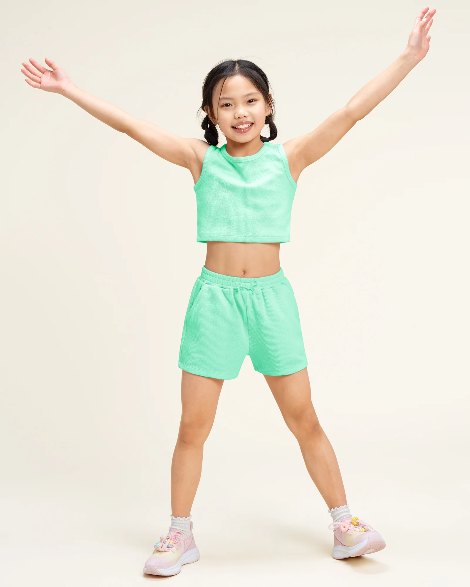Girls Tank & Short Summer Outfit Set - Image 4