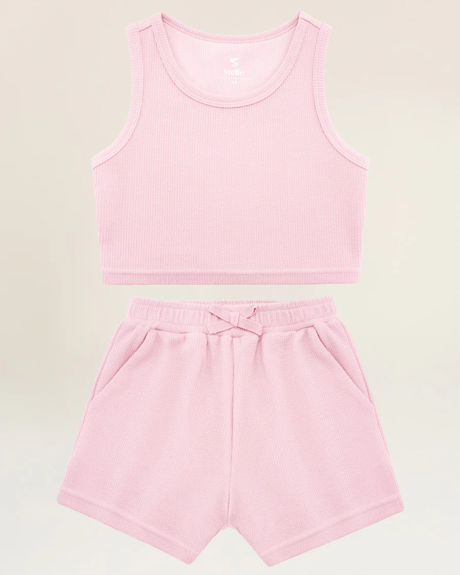 Girls Tank & Short Summer Outfit Set - Image 3