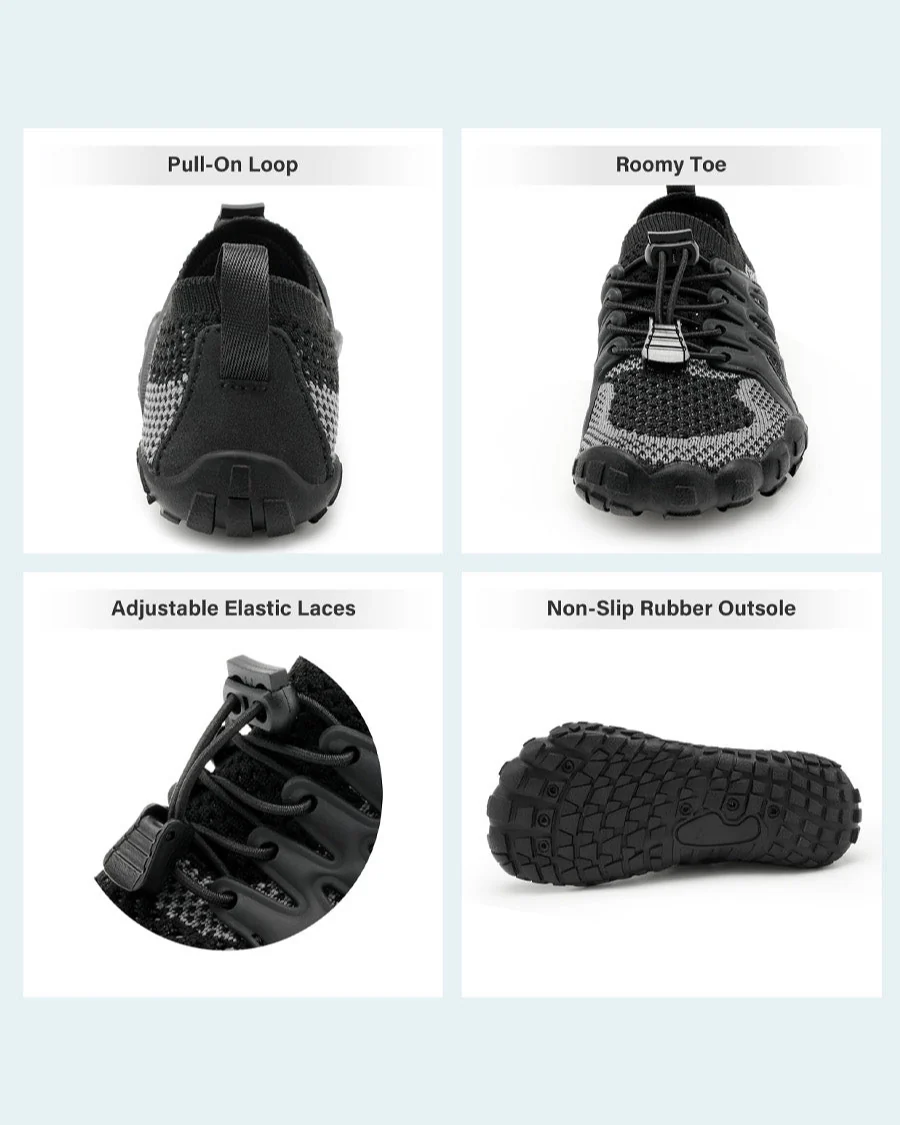 Adult AquaKnit Free-Toe Guarded Lace Water Shoe - Image 2