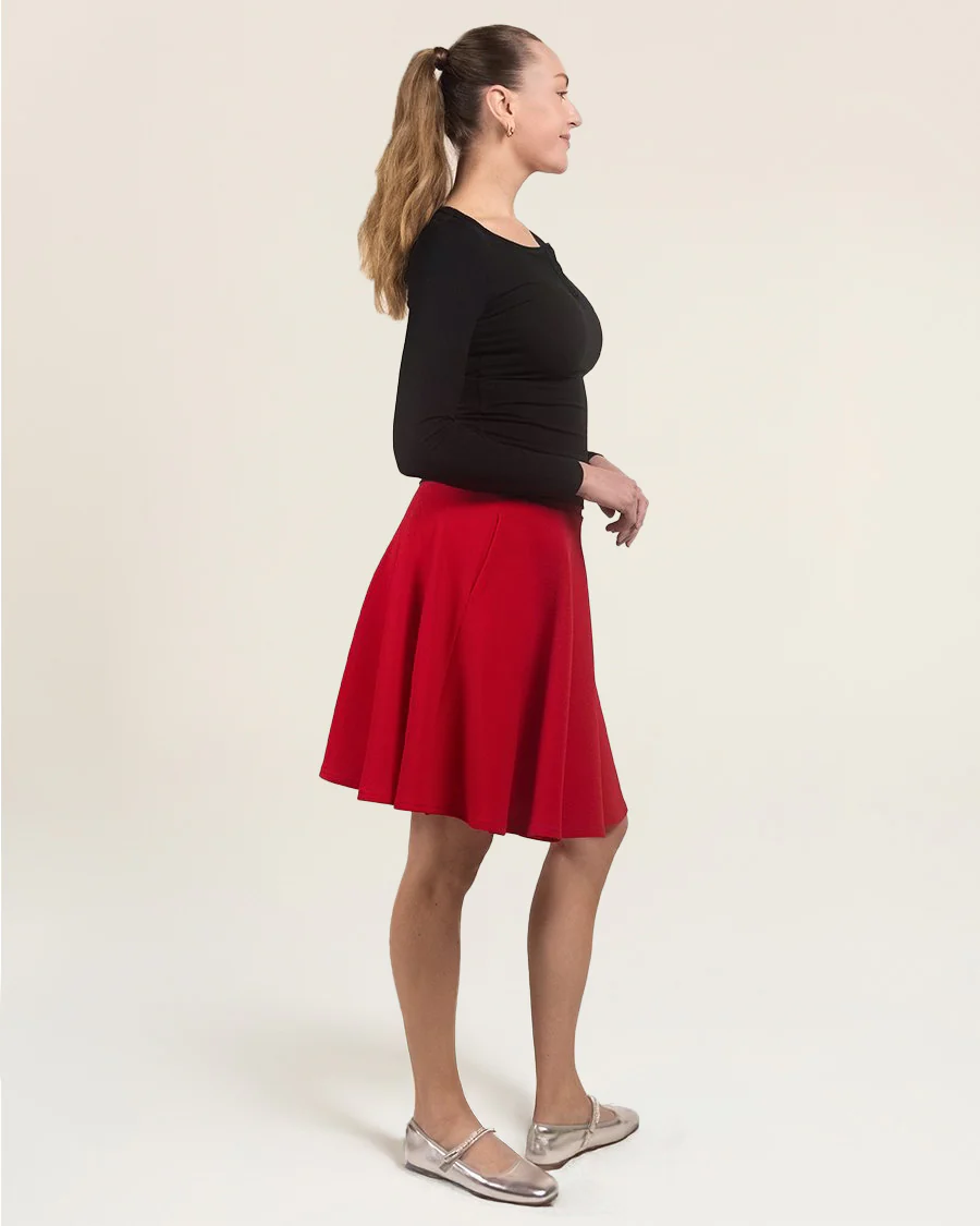 Knee-Length Flared Skirt - Image 3