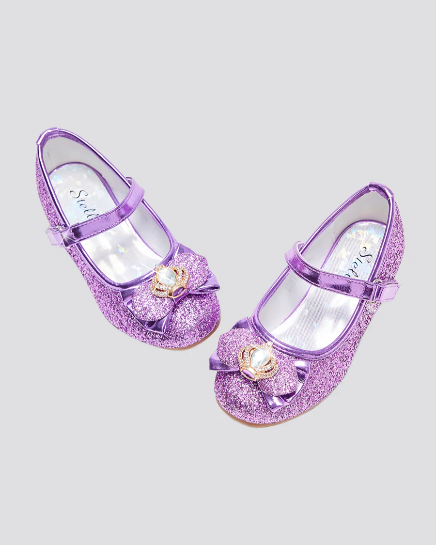 Girls Crown Glitter Mary Jane Dress Shoe - Image 3