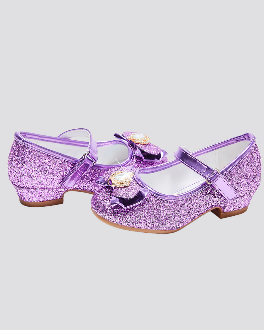 Girls Crown Glitter Mary Jane Dress Shoe - Image 4