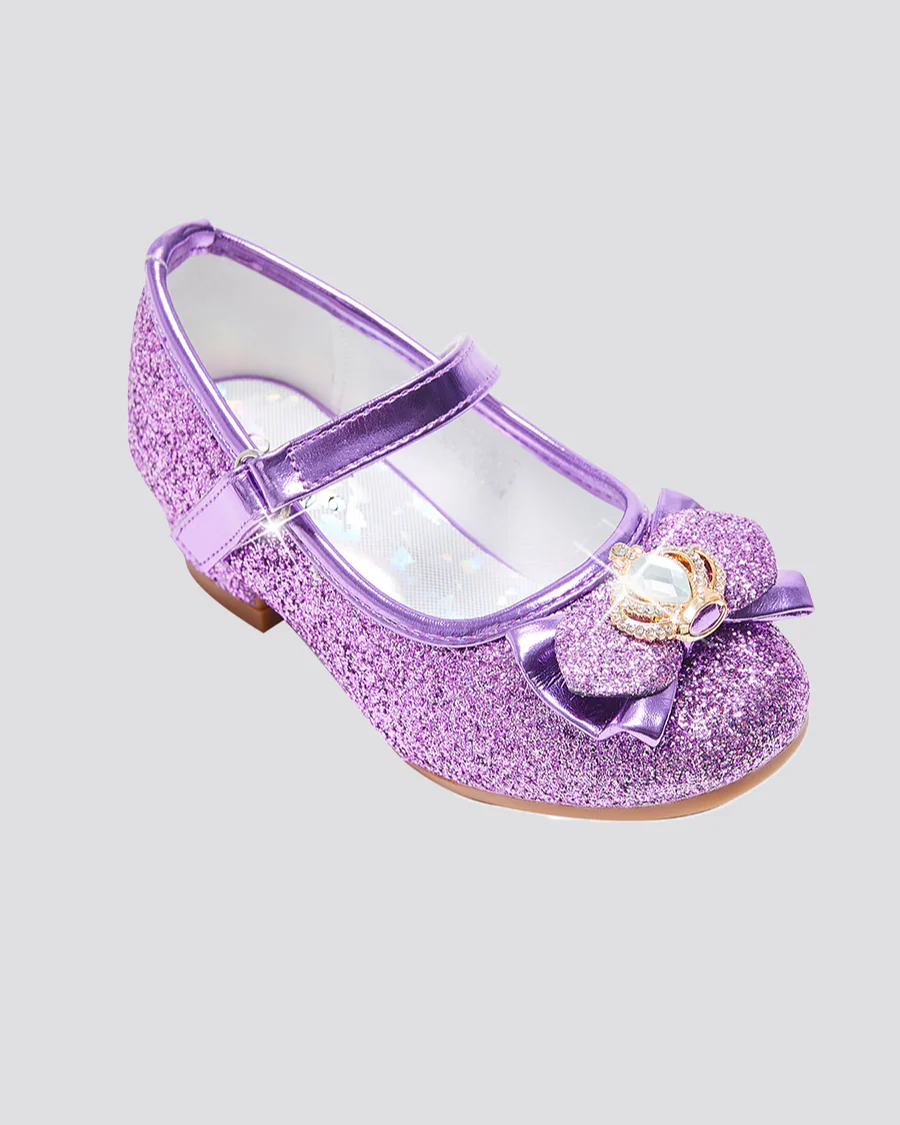 Girls Crown Glitter Mary Jane Dress Shoe - Image 5
