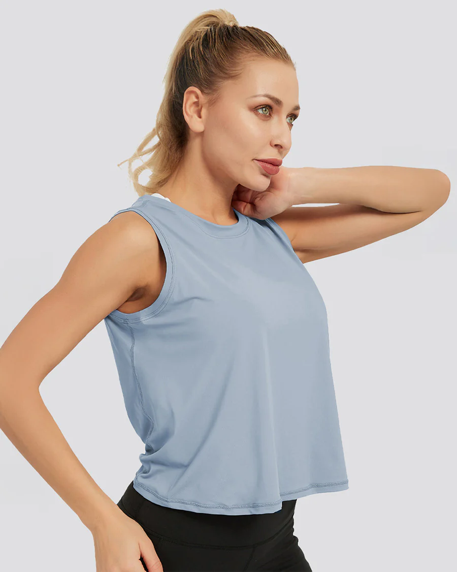 Origin Sleeveless Workout Crop Top - Image 3