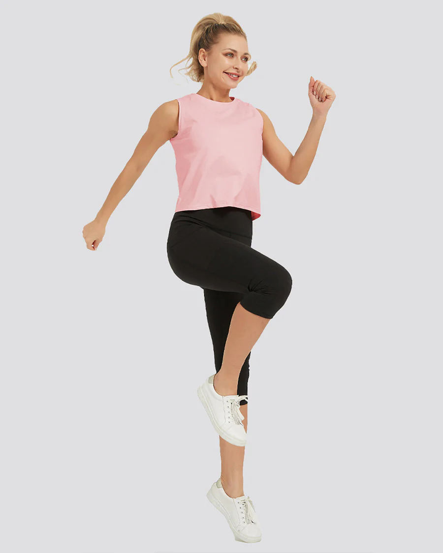 Origin Sleeveless Workout Crop Top - Image 4