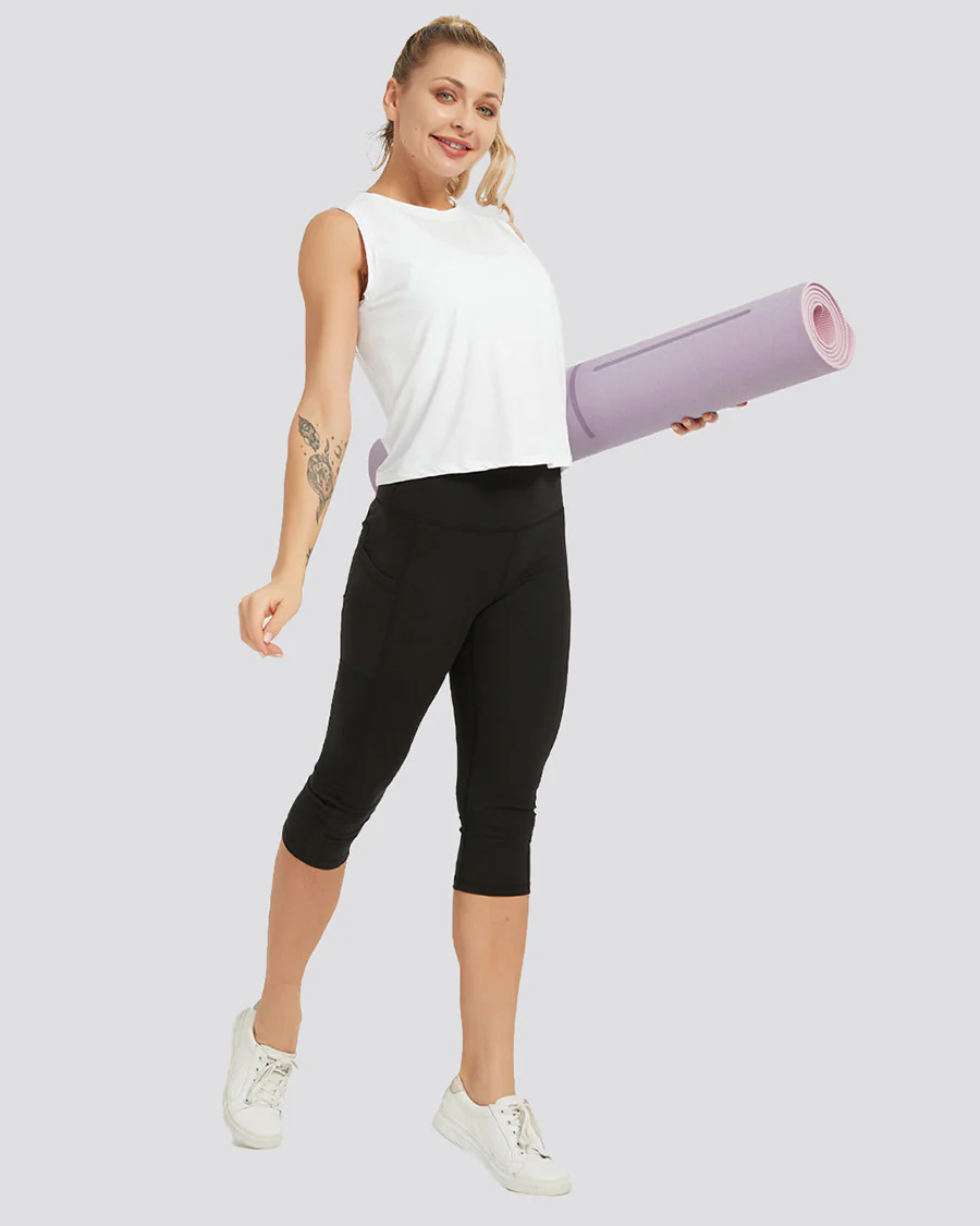 Origin Sleeveless Workout Crop Top - Image 4