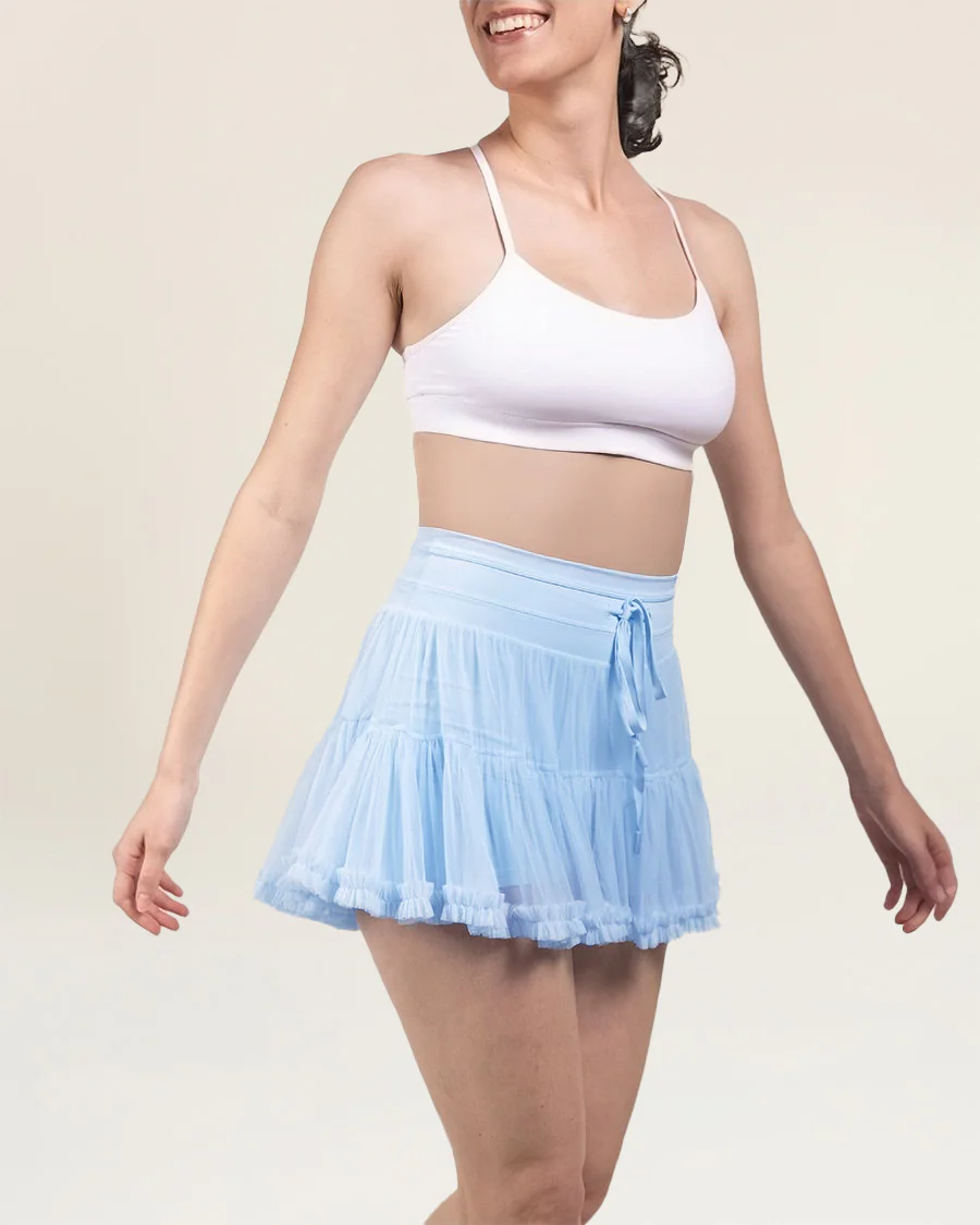 Layered Tennis Skort | Elegant High-Waisted Cake Skirt with Hidden Short - Image 4