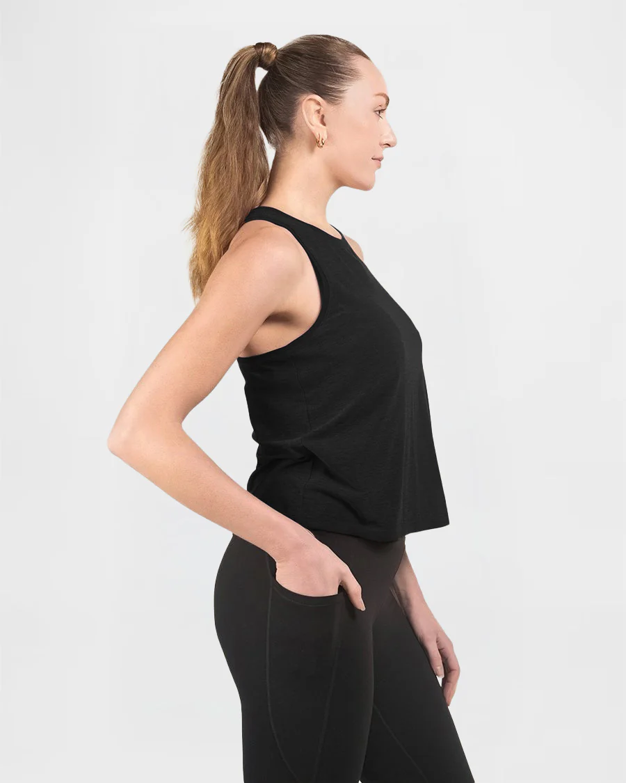 Cloud Essential Racerback Tank Top | Sleeveless High-Neck Workout Top - Image 3