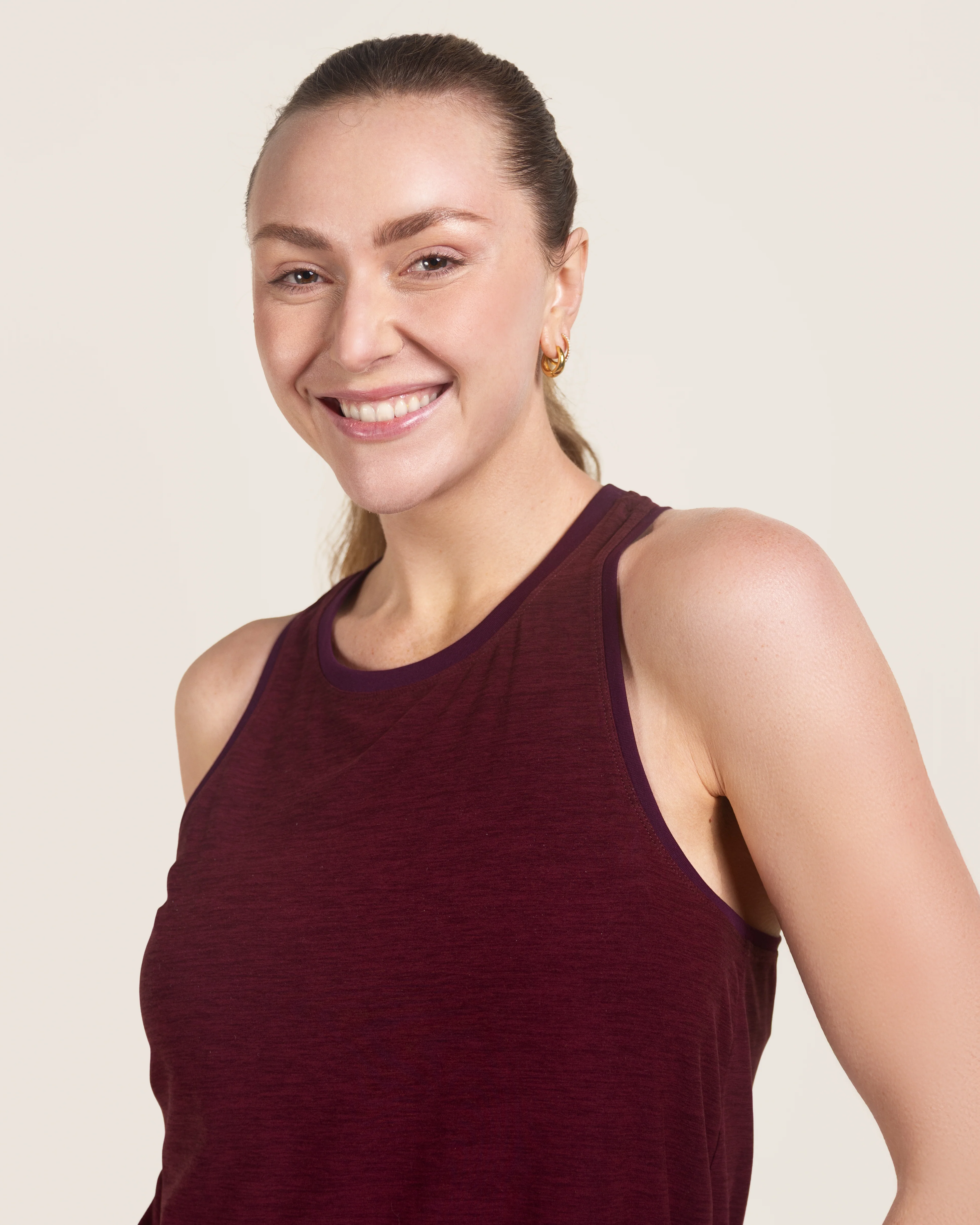 Cloud Essential Racerback Tank Top | Sleeveless High-Neck Workout Top - Image 4