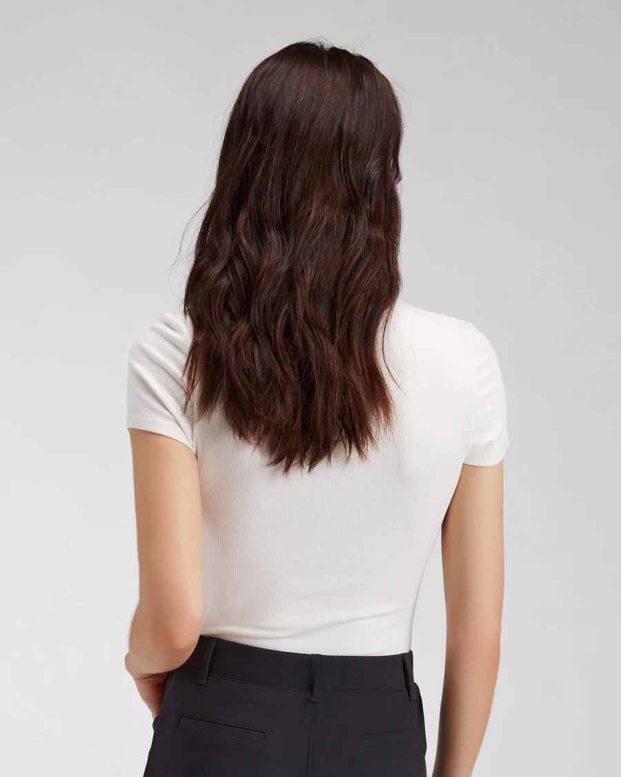 Ribbed Crew-Neck T-Shirt | Slim Fit Casual Shirt - Image 2