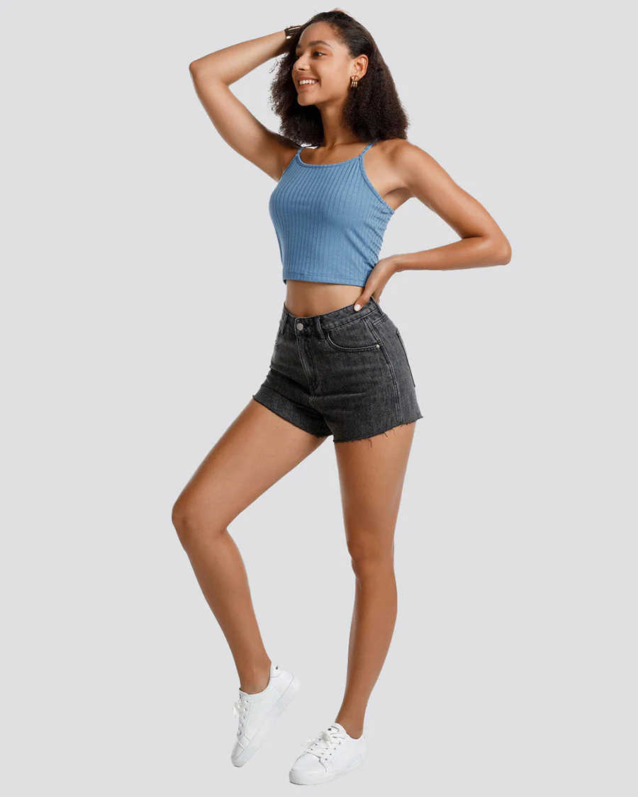 Ribbed Knit Cami Crop Top - Image 3
