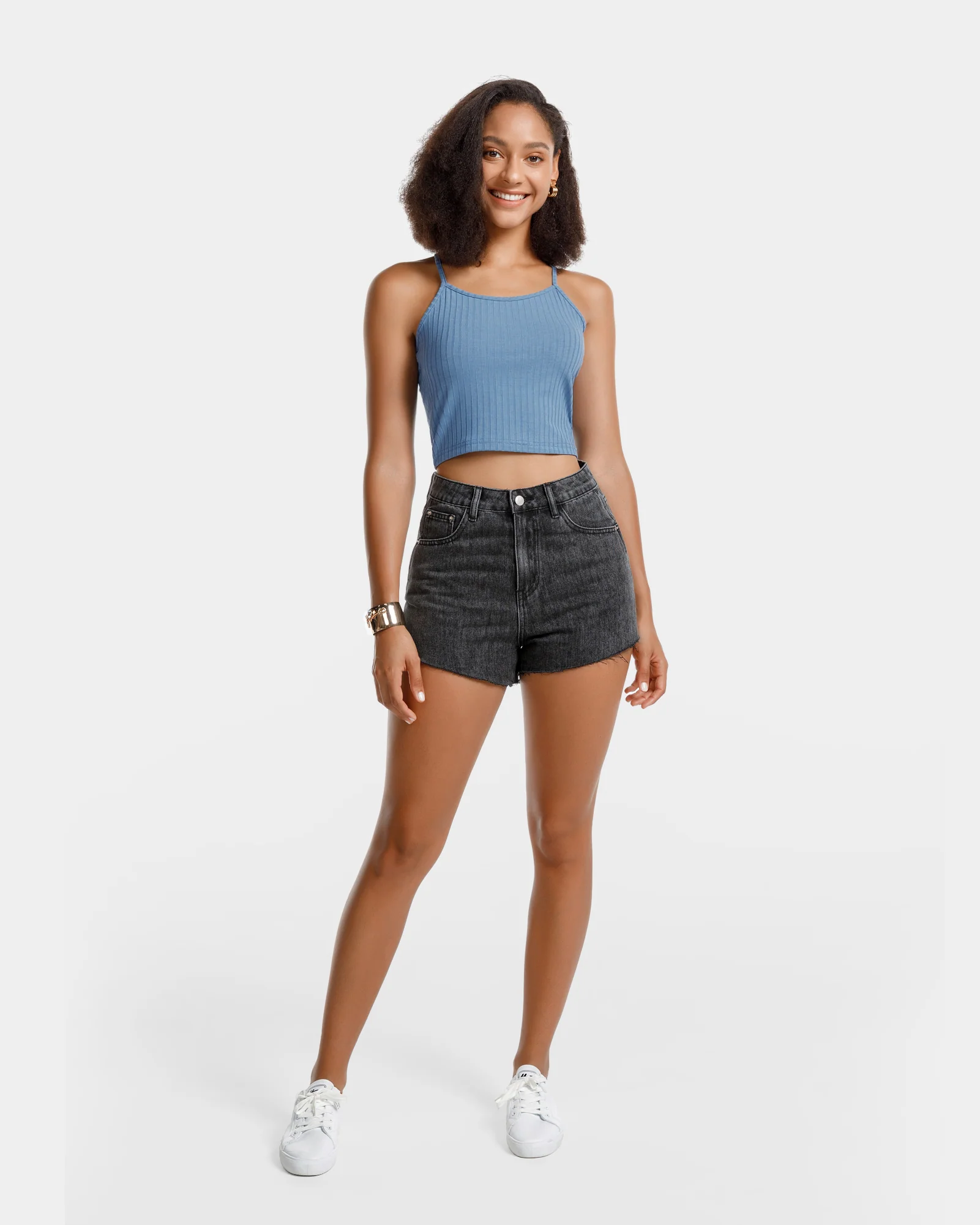 Ribbed Knit Cami Crop Top - Image 4