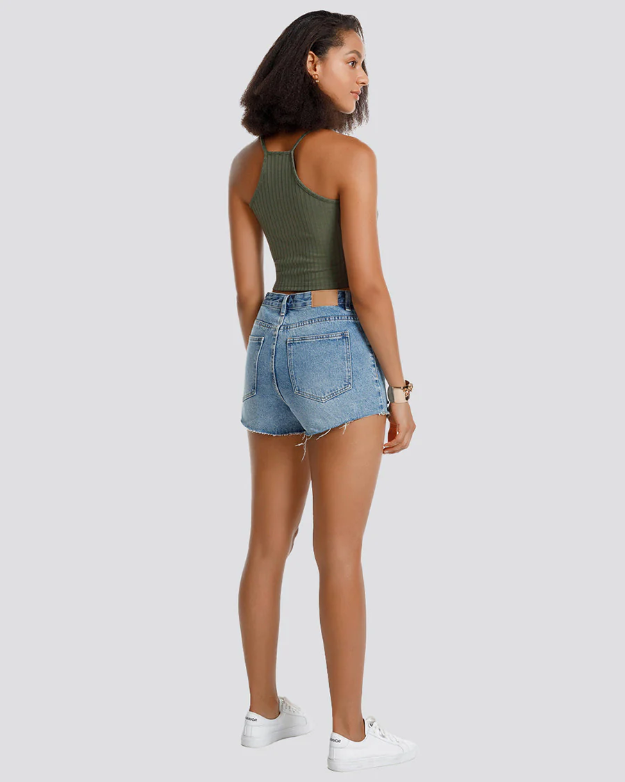 Ribbed Knit Cami Crop Top - Image 3