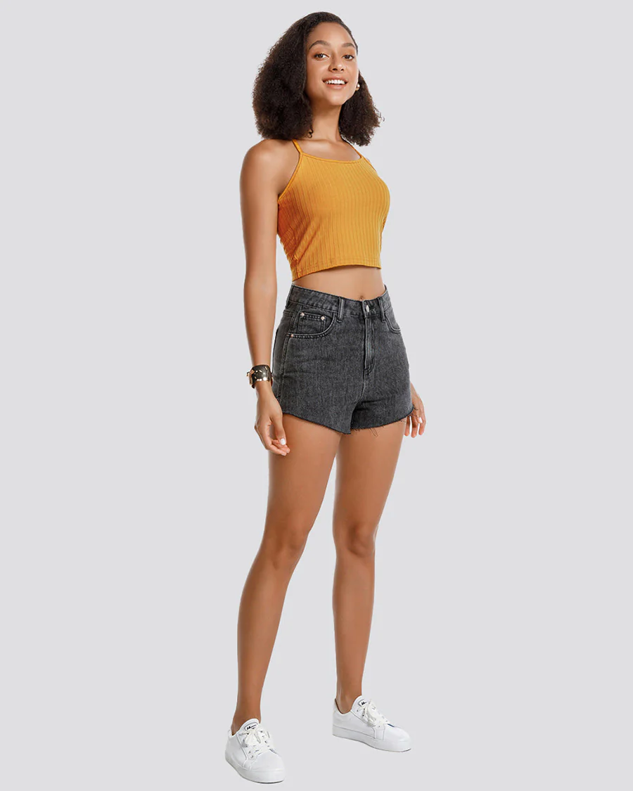 Ribbed Knit Cami Crop Top - Image 2