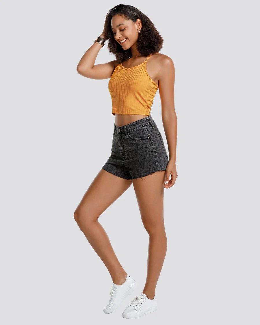 Ribbed Knit Cami Crop Top - Image 3