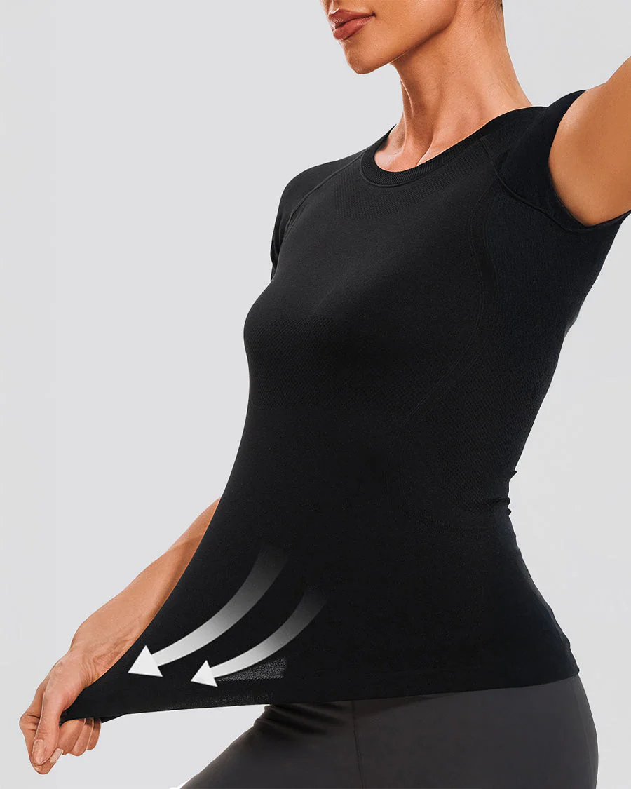 Seamless Short Sleeve Yoga Tops - Image 4