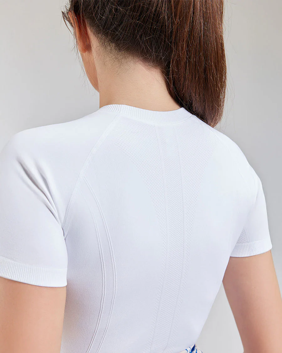 Seamless Short Sleeve Yoga Tops - Image 3
