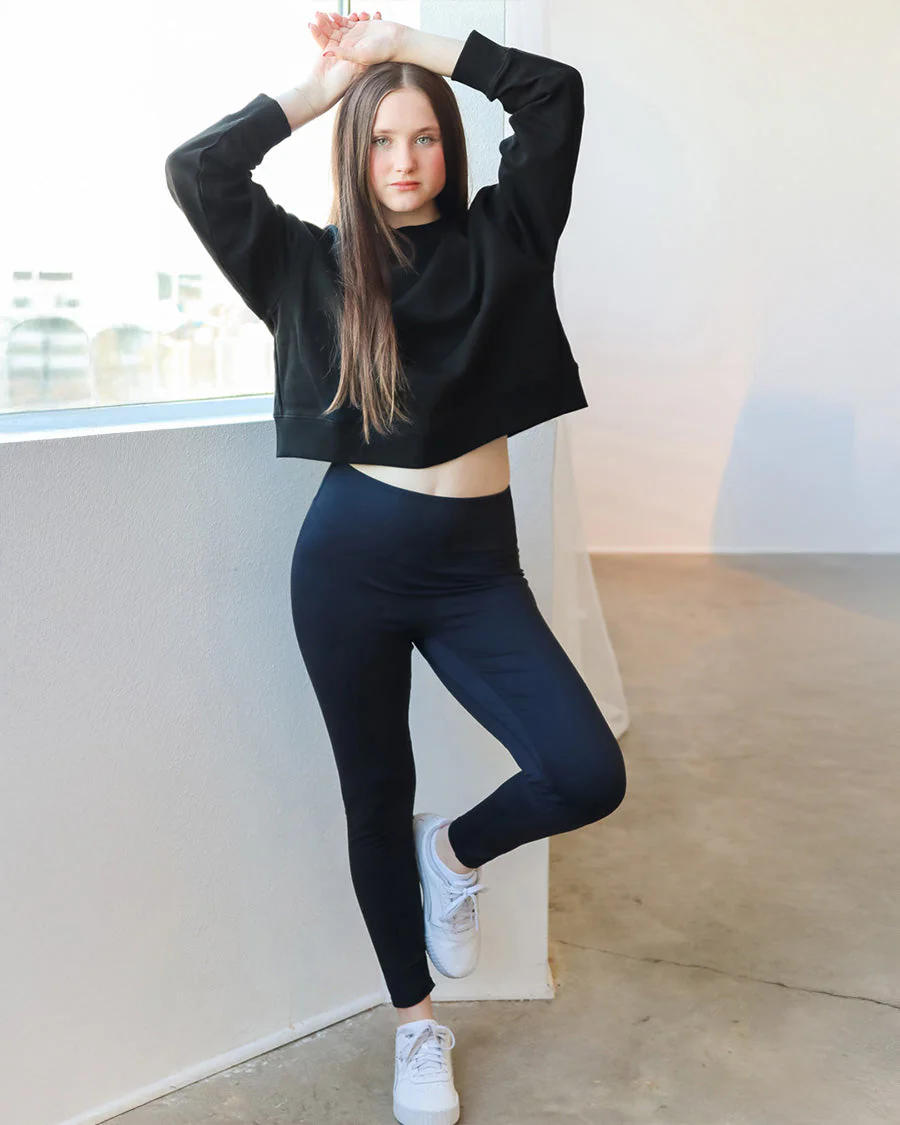 Oversized Cropped Crewneck Sweatshirt - Image 5