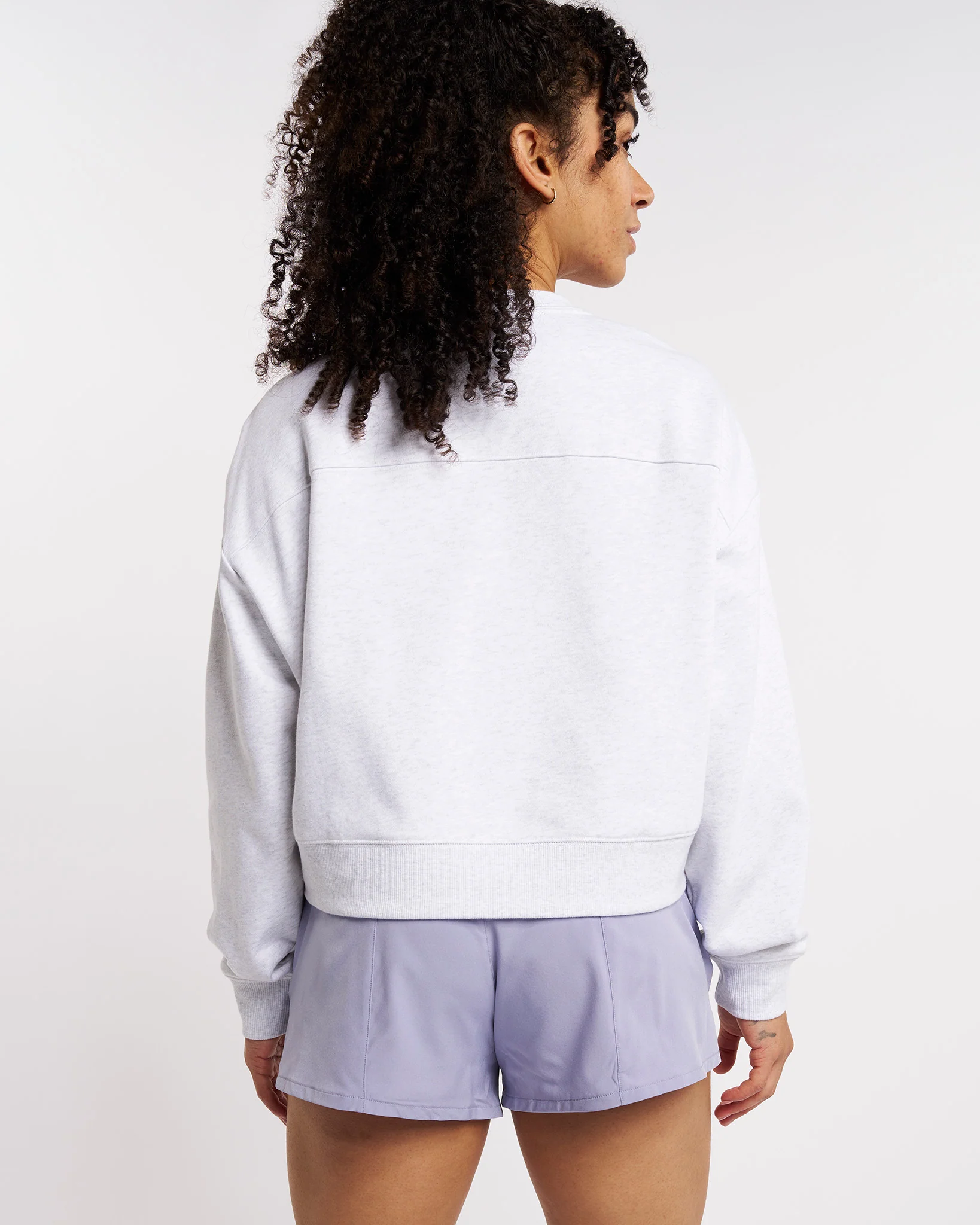 Oversized Cropped Crewneck Sweatshirt - Image 2