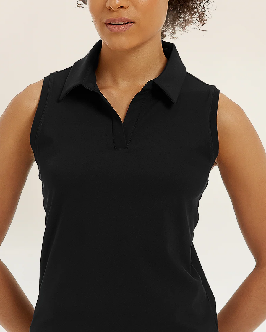 Classic Fit Sleeveless Polo Shirt 2.0 - Image 3