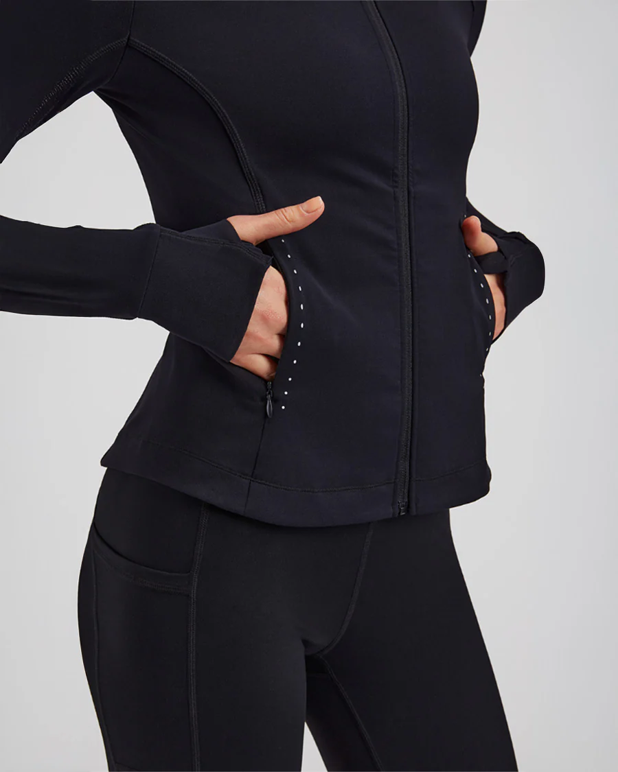 Slim-Fit Athletic Jacket | Full-Zip with Pockets - Image 3