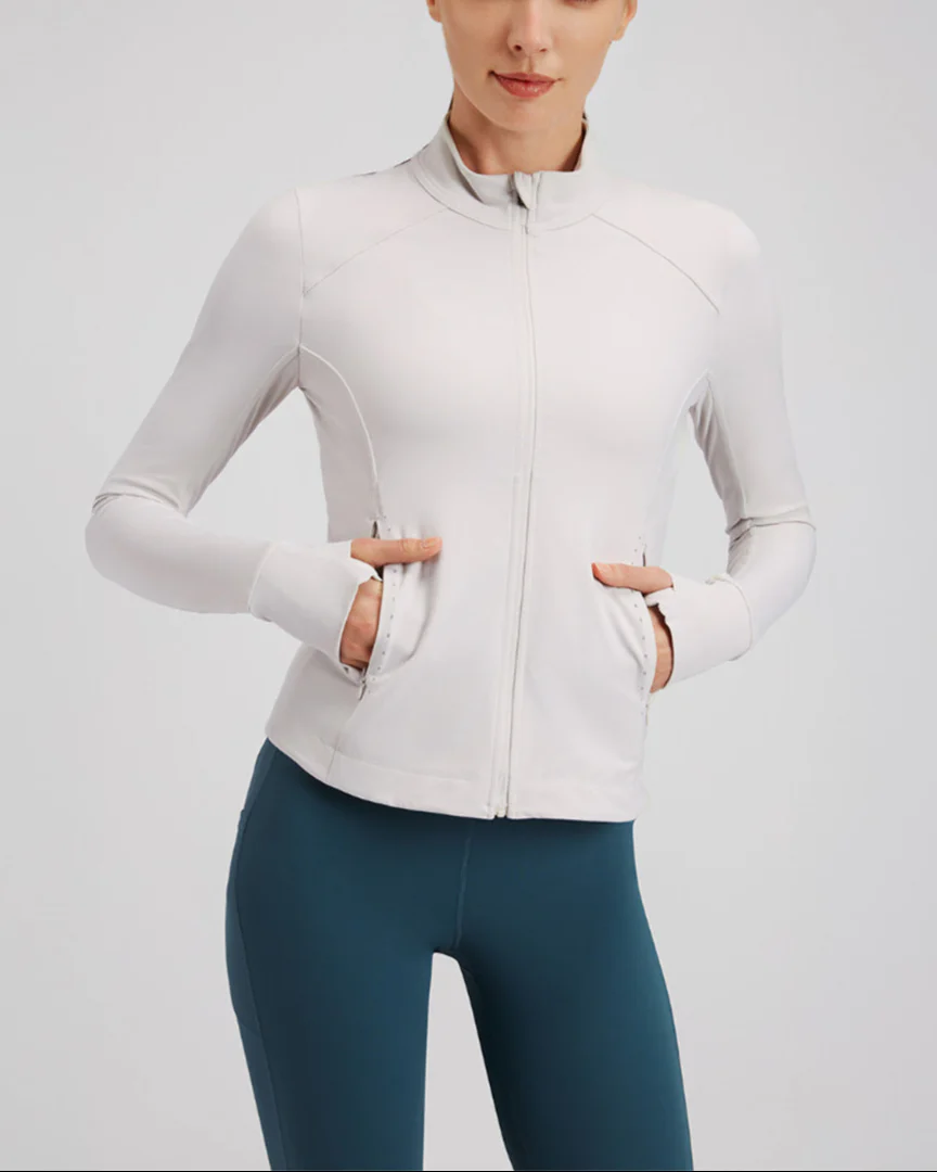 Slim-Fit Athletic Jacket | Full-Zip with Pockets - Image 2