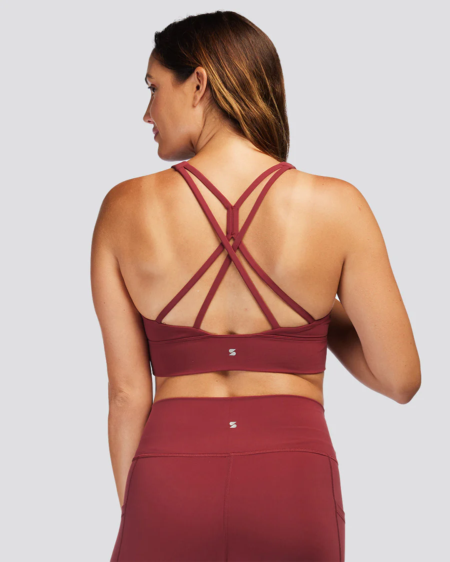 SoftLuxe Criss Cross Back Strap Sports Bra - Image 3