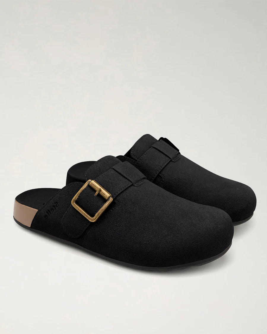 Square Buckle Suede Clog - Image 3