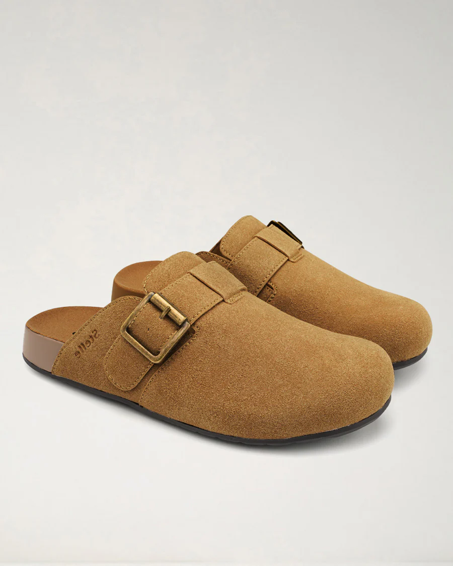 Square Buckle Suede Clog - Image 3