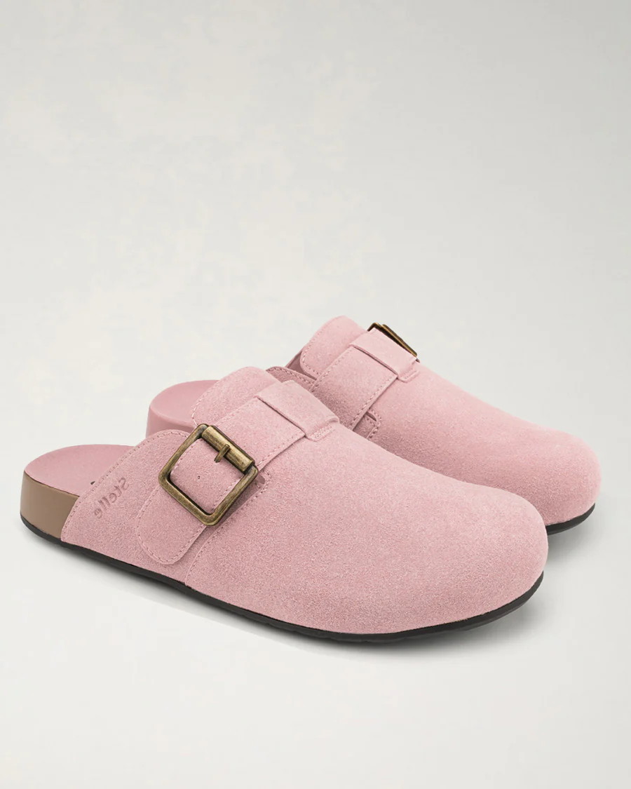 Square Buckle Suede Clog - Image 3
