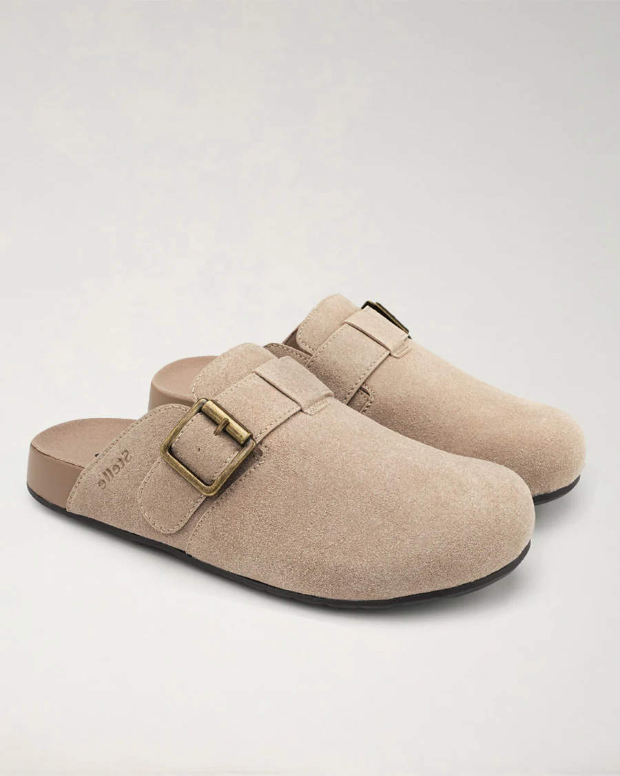 Square Buckle Suede Clog - Image 3