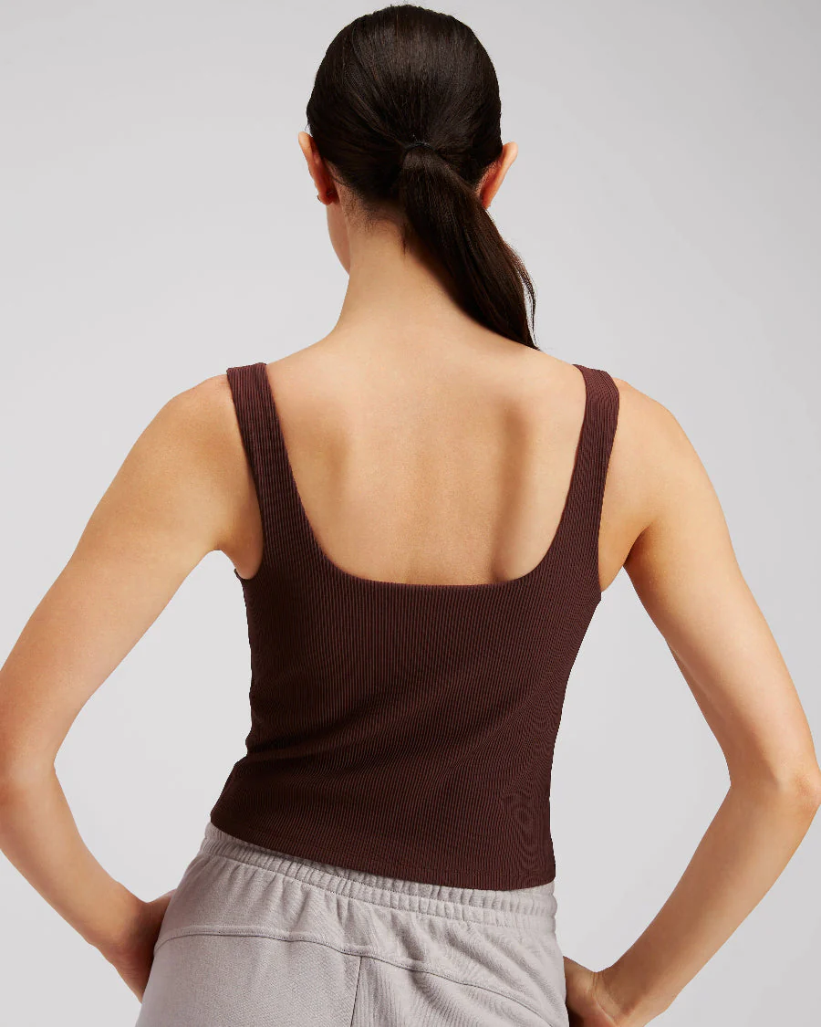Square Neck Longline Tank Top - Image 2