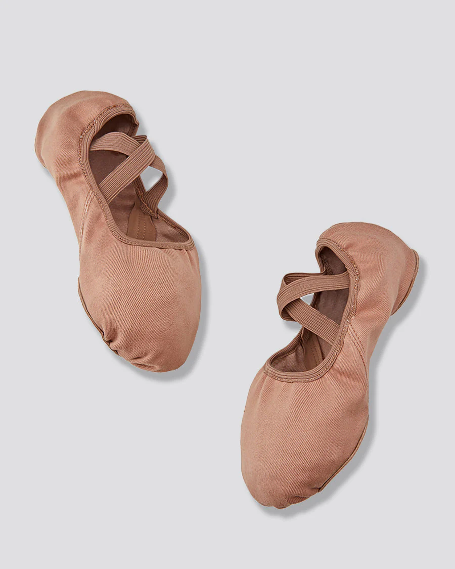 Adults Stretch Canvas Split Sole Ballet Shoe - Image 2