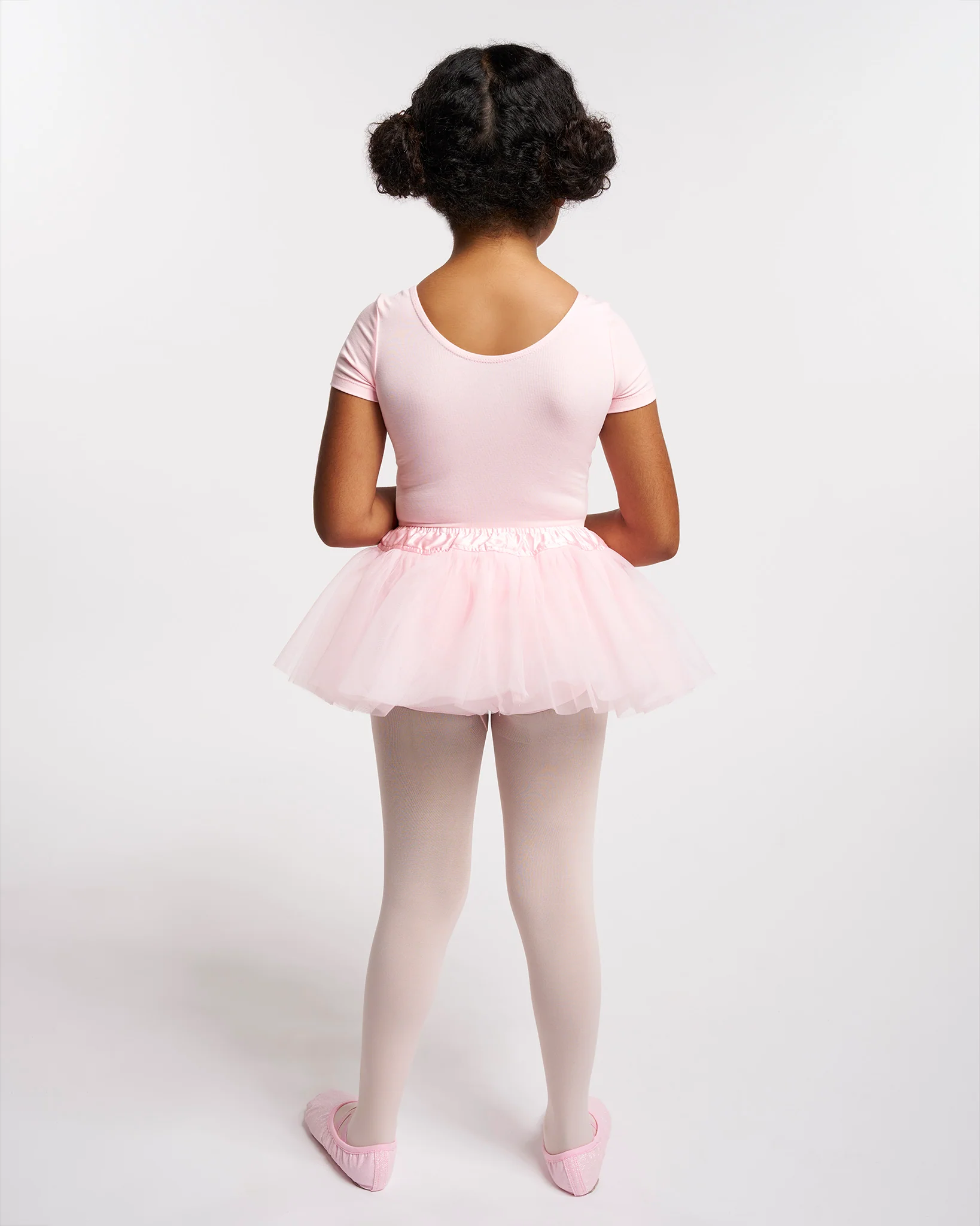 Girls Ballet Leotard Starter Kit (Short Sleeves Leotard & Tulle Skirt & Tights) - Image 3